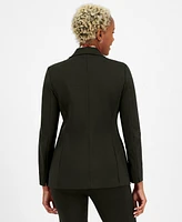 Bar Iii Women's Compression One-Button Long-Sleeve Blazer, Created for Macy's