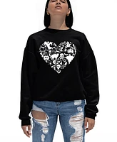 La Pop Art Women's Halloween Heart Crewneck Sweatshirt