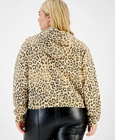 Grayson Threads, The Label Trendy Plus Cheetah-Print Hoodie