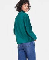 On 34th Women's Ribbed Velour Turtleneck Top, Created for Macy's