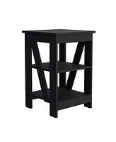Ross 3-Tier End Table/Nightstand, Side Table for Small Space