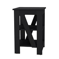 Ross 3-Tier End Table/Nightstand, Side Table for Small Space