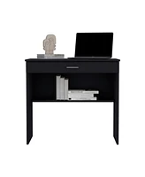 Depot E-Shop Montana Storage Desk, Spacious Stylish with Drawer and Shelf