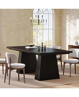 Tribesigns 63-Inch Farmhouse Dining Table, Table for 6 People, Wood Rustic Dinner Rectangular Kitchen Room, Kitchen, an