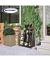 Suncast Metal Complete Golf Bag Organizer for Garage w/ Shelves & Bin (2 Pack)