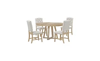 Slickblue 5-Piece Retro Dining Set Functional and Stylish Seating for Your Dining Space