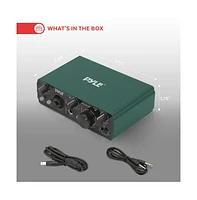 Pyle Podcasting Usb/Asio Audio Interface for Recording, Songwriting, Streaming, and Podcasting