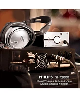 Philips Wired Studio Headphones with Mic – High-Fidelity Sound, Ideal for Podcasts, Recording, and Studio Monitoring, Includes Add-On Adapter