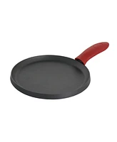 MegaChef Pre-Seasoned Cast Iron 3 Piece Set with Red Silicone Holders