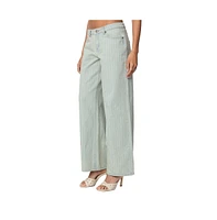 Edikted Women's Lannah Textured Low Rise Jeans