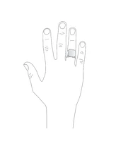Bling Jewelry Classic Rectangle Monogram Signet Ring Sterling Silver
