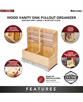 Rev-a-Shelf 30" Wood Vanity Base Cabinet Organizer w/ Soft-close, 441-15VSBSC-1