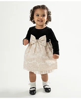 Rare Editions Baby Girl Velvet Brocade Social Dress