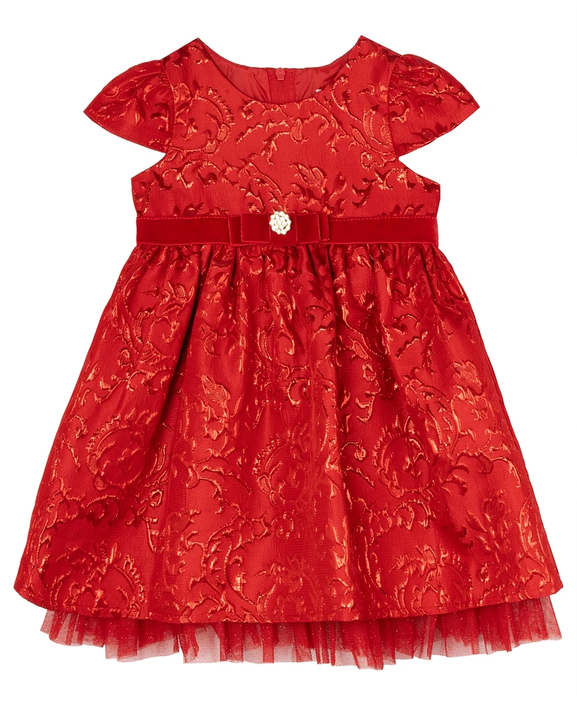 Rare Editions Baby Girl Brocade Social Dress