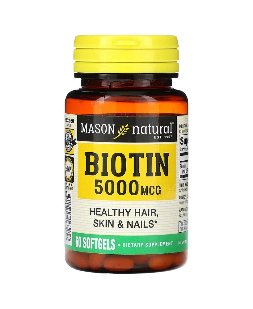 Mason Natural Biotin 5 000 mcg