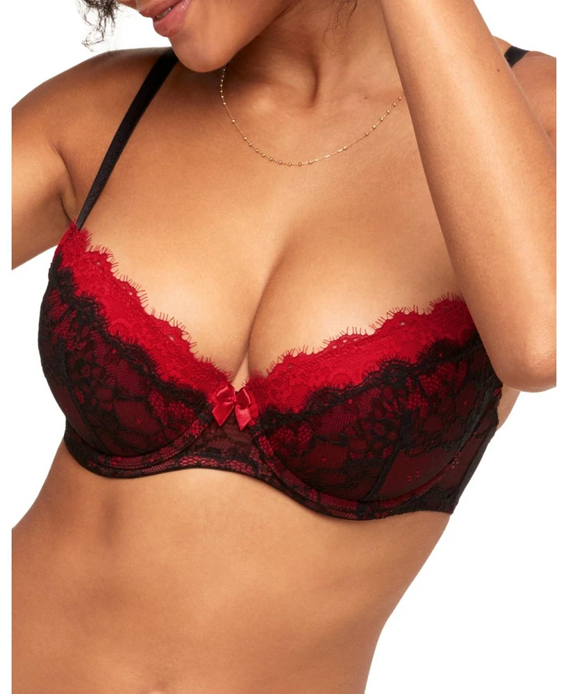 Adore Me Women's Emanuelly Push Up Balconette Bra