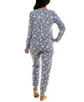 Roudelain Women's Packaged Long-Sleeve Top & Joggers Pajama Set