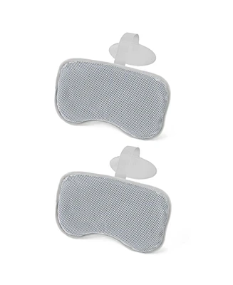 SaluSpa Bestway Padded Headrest Pillows with Adjustable Strap, Gray, (2 Pack)