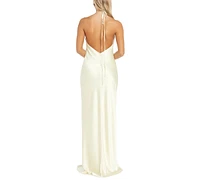 Morgan & Company Juniors' Halter-Neck Slip Dress