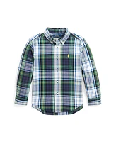 Polo Ralph Lauren Little and Toddler Boys Plaid Brushed Cotton Oxford Shirt