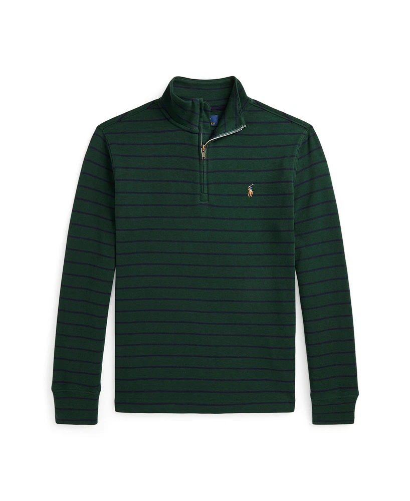 Polo Ralph Lauren Big Boys Striped Cotton Quarter-Zip Pullover Sweatshirt