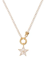 Kate Spade New York Gold-Tone Cubic Zirconia Star Pendant Necklace, 18" + 3" extender