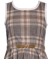 Bonnie Jean Big Girls Sleeveless Plaid Dress