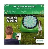 Swooc Bull Chipper | Giant Golf Darts (Over 6ft Tall) w/ 10+ Golf Games | Golf Chipping Game w/ Air Pump Included | Yard Games