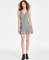 City Studios Juniors' Pleated Fit & Flare Vest Dress