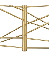 Zennia Soft Gold Chandelier Lighting 53" Wide Modern Glam Sputnik Clear Ribbing Glass Orb Shades 8-Light Fixture for Dining Room House Foyer Kitchen I