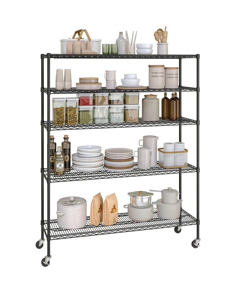 Seville Classics UltraDurable 5-Tier Steel Wire Shelving System