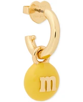 M&M X Kate Spade New York Gold-Tone Charm Huggie Hoop Earrings