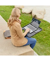 ECR4Kids The Surf Folding Portable Lap Desk, Large, Black