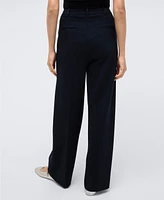 Kenneth Cole Women's Fly-Front High-Rise Wide-Leg Pants