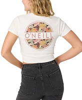 O'Neill Juniors' Flora Oasis Cotton Cropped Graphic T-Shirt