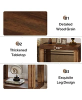 Tribesigns End Table for Living Room, 2-Tier Rectangle Side Table with Storage Shelf, All-Wood Sofa Side Table, Farmhouse Bedside Table for Bedroom