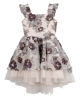 Rare Editions Big Girls Burnout Organza Party Dress