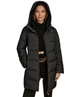 Donna Karan New York Women's Hooded Down Puffer Coat