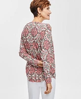 Jm Collection Women's Printed Hardware Dolman Top, Exclusively at Macy's