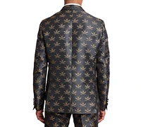 Paisley & Gray Men's Grosvenor Slim Fit Bee Print Tuxedo Jacket