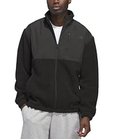 adidas Men's Loose-Fit Full-Zip Fleece Jacket