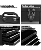 Costway Portable Tool Chest Box Storage Cabinet Garage Mechanic Organizer 3 Drawers