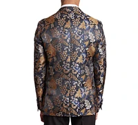 Paisley & Gray Men's Grosvenor Slim Fit Leaf Print Tuxedo Jacket