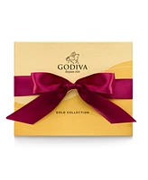 Godiva Gold Ballotin Chocolate Gift Box with Solid Wine Ribbon