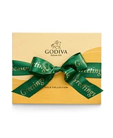 Godiva Holiday Gold Ballotin Chocolate Gift Box with Season's Greetings Ribbon