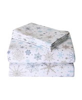 gaomon 4 Pieces Christmas Cotton Flannel Bedding Sheet Set