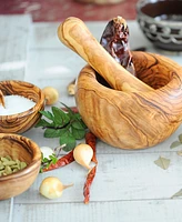 BeldiNest Wooden Spice Bowls, Set of 3 Mini Bowls