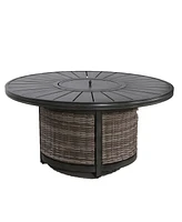 Mondawe 25 H x 52 W Propane Outdoor Fire Pit Table