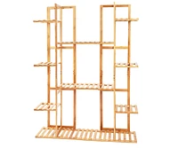 Unho Garden Potted Flower Plant Stand 9 Tier Wood Corner Display Shelf Shelving Rack