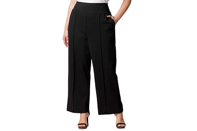 Kiyonna Plus Polished Ponte Wide Leg Pants